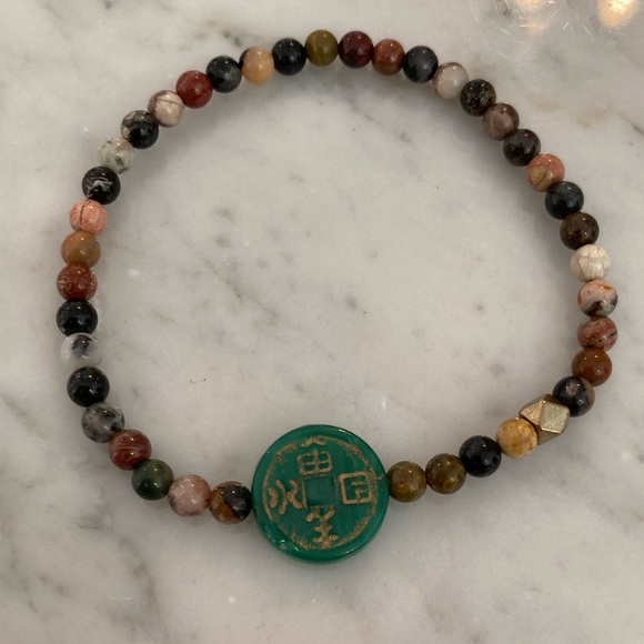 🔸NWT🔸 Natural Fossil Coral Gemstone Beaded Bracelet Set - Picture 13 of 16